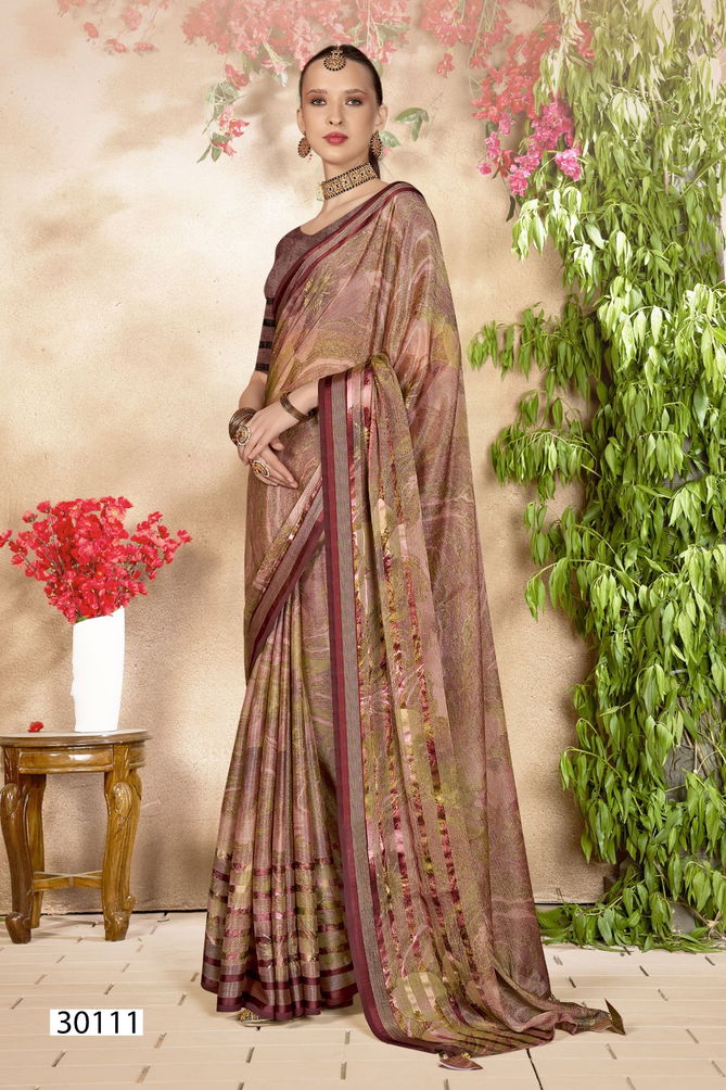 Medhavi By Vallabhi Brasso Floral Printed Sarees Wholesale Clothing Suppliers In India